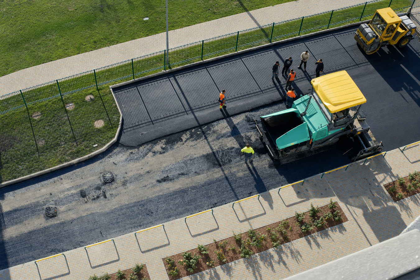 Sierra Vista Asphalt Paving crew paving asphalt in Sierra Vista, AZ